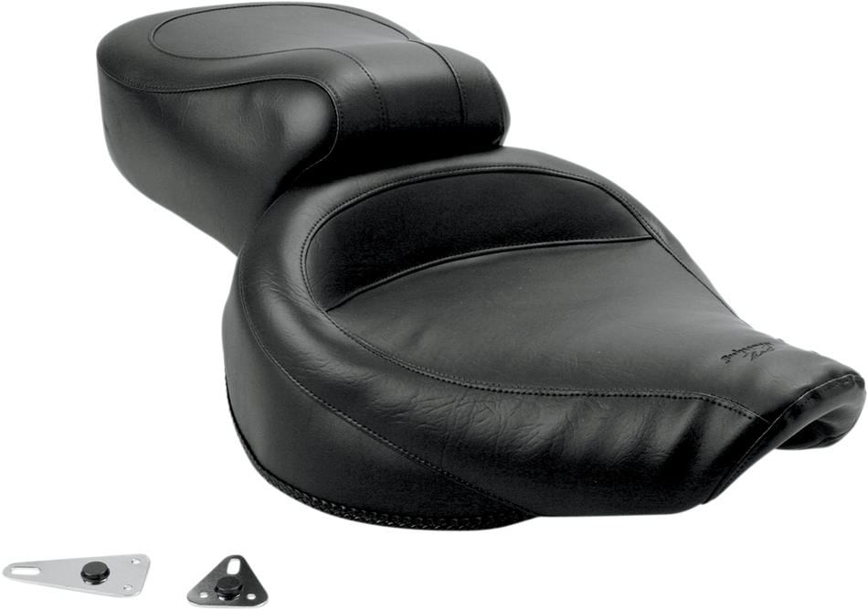 MUSTANG Vintage Style Seat - Wide - Smooth - Black - Dyna 75680