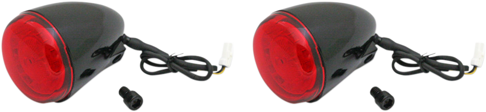 CUSTOM DYNAMICS ProBEAM® Turn Signals - Black/Red PB-IND-RTS-R-B