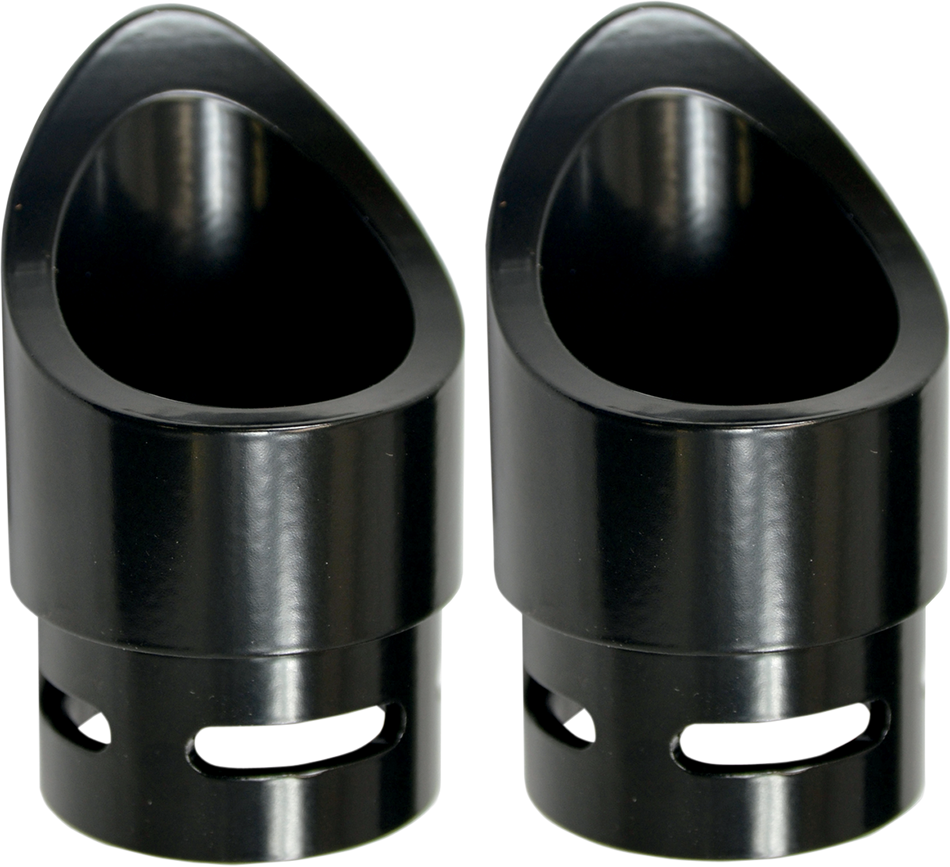 BARON Exhaust Tip - Black - Mini Scalloped BA-1100-02B