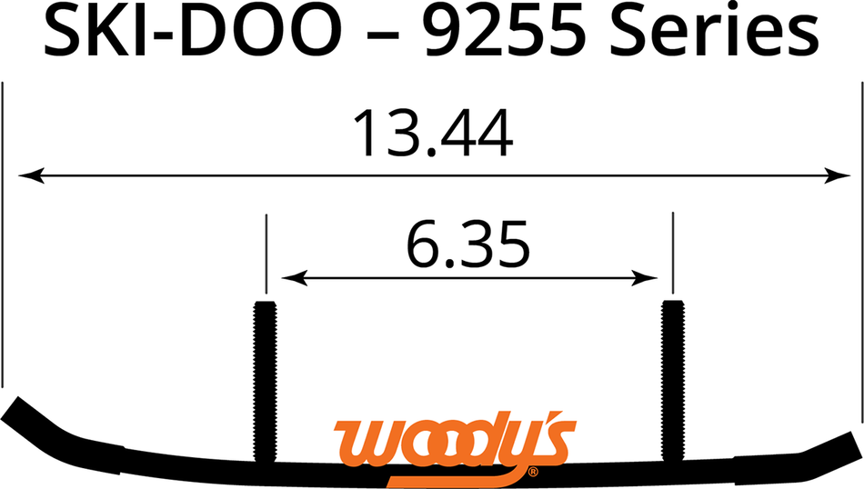 WOODY'S Ace Flat-Top Carbide Runners - 8" AS8-9255