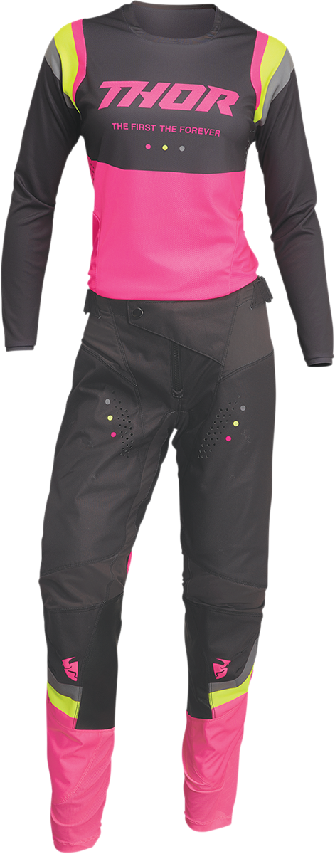 THOR Women's Pulse Rev Pants - Charcoal/Pink - 11/12 2902-0299