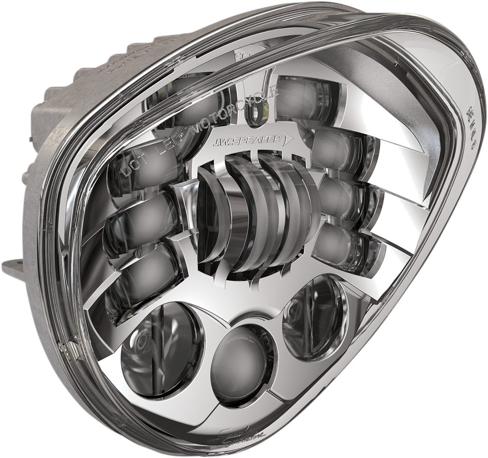 J.W. SPEAKER Adaptive 2 LED Headlight - 7" Victory - Chrome 555161