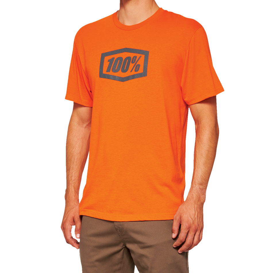 100% Icon T-Shirt - Orange - Small 20000-00040