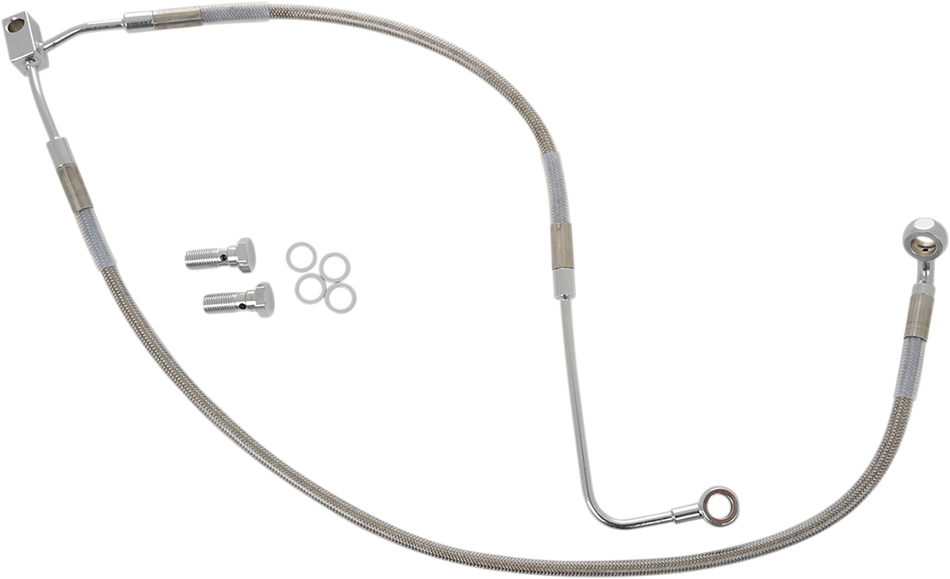 DRAG SPECIALTIES Brake Line - Front (Lower/Upper) - Stainless Steel 691300