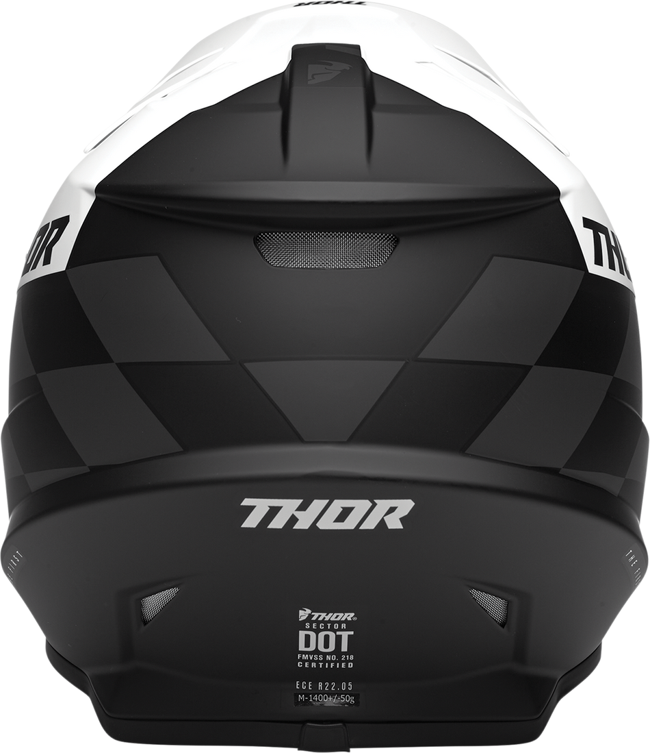 THOR Sector Helmet - Birdrock - Black/White - Medium 0110-7354