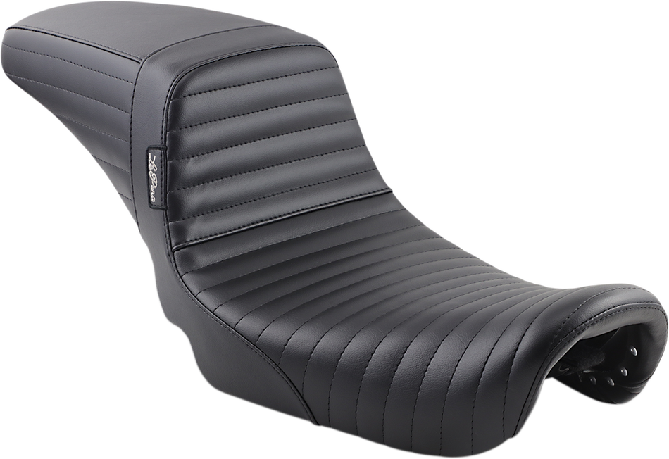 LE PERA Kickflip Daddy Long Legs Seat - Pleated - Black - FX '06+ LK-591DLPT