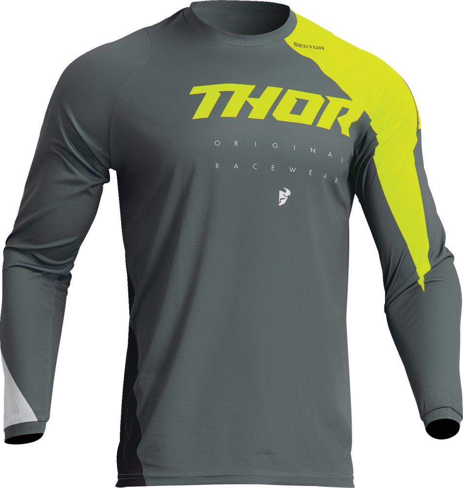 THOR Sector Edge Jersey - Gray/Acid - Medium 2910-7140