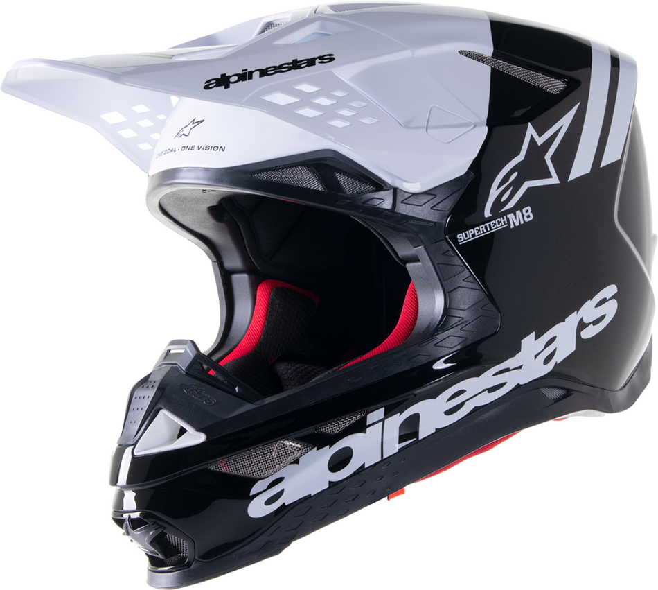 ALPINESTARS Supertech M8 Helmet - Radium 2 - MIPS® - Gloss Black/White - XL 8301523-12-XL