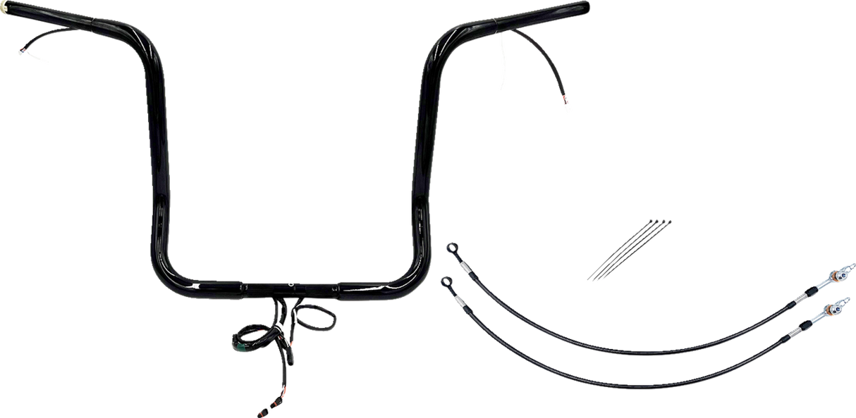 FAT BAGGERS INC. Handlebar Kit - Pointed Top - 16" - Black 902216-B