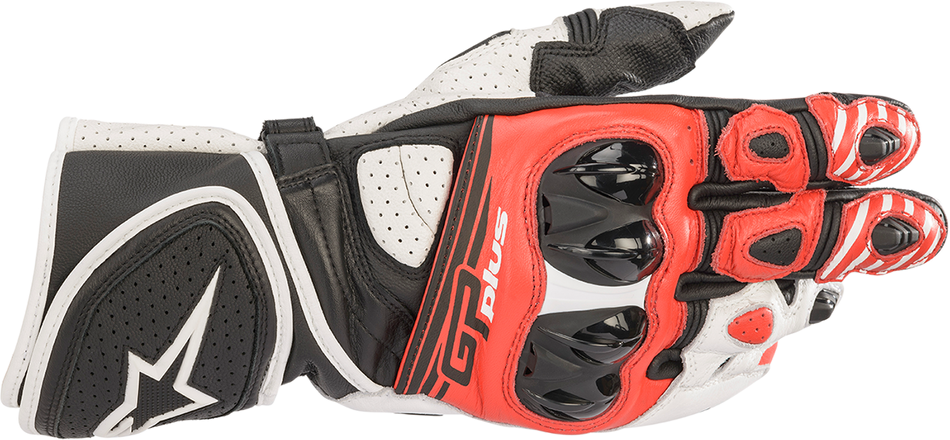 Guantes ALPINESTARS GP Plus R v2 - Negro/Blanco/Rojo - Pequeño 3556520-1304-S 