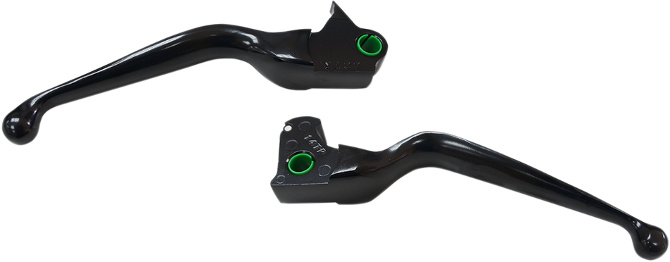 DRAG SPECIALTIES Lever Set - Black H07-0596MB