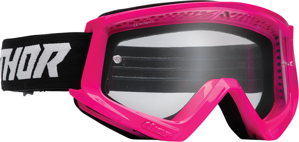 THOR Youth Combat Goggles - Racer - Flo Pink/Black 2601-3051