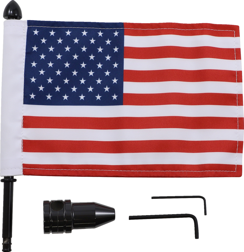 PRO PAD Saddlebag - Fixed Upright Flag Mount - 1/2" Bar - 6" X 9" Flag BRFM-FXD3