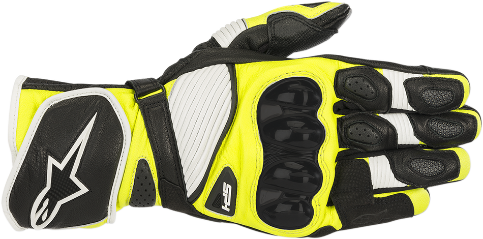 Guantes ALPINESTARS SP-1 V2 - Negro/Blanco/Amarillo Fluo - 2XL 3558119-125-XXL 