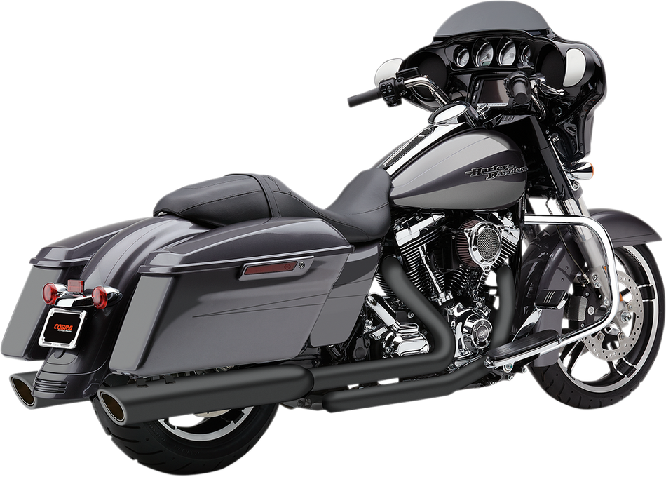 Silenciadores COBRA 909 de 4" - Negro - Bagger '95-'16 6106RB 