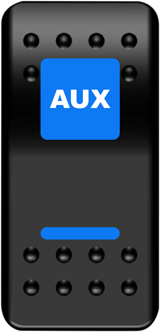 MOOSE UTILITY Rocker Switch - Auxilary Power - Blue AUX-PWR