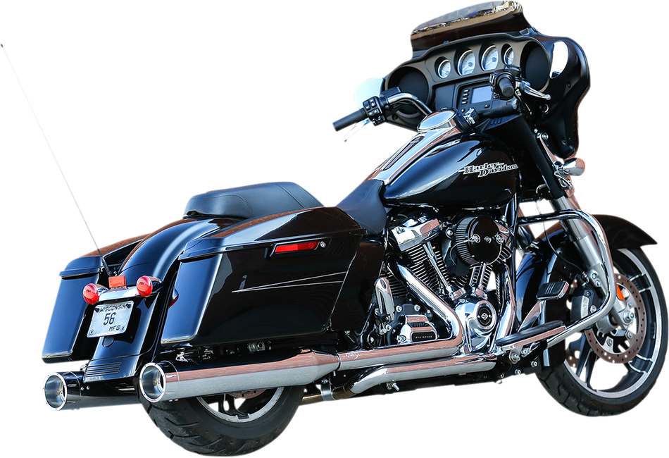 S&S CYCLE El Dorado Dual Exhaust System - Chrome - Chrome Tracer 550-0851A