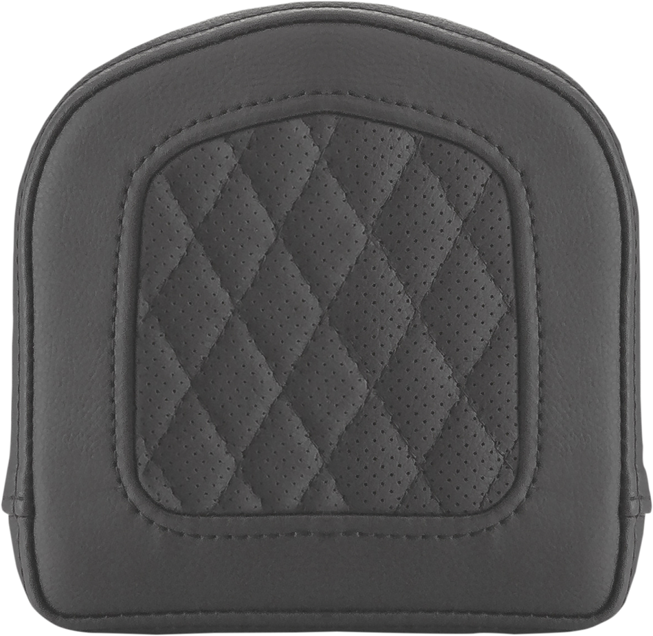 SADDLEMEN Sissy Bar Pad - Lattice Stitched - Black 0408SM