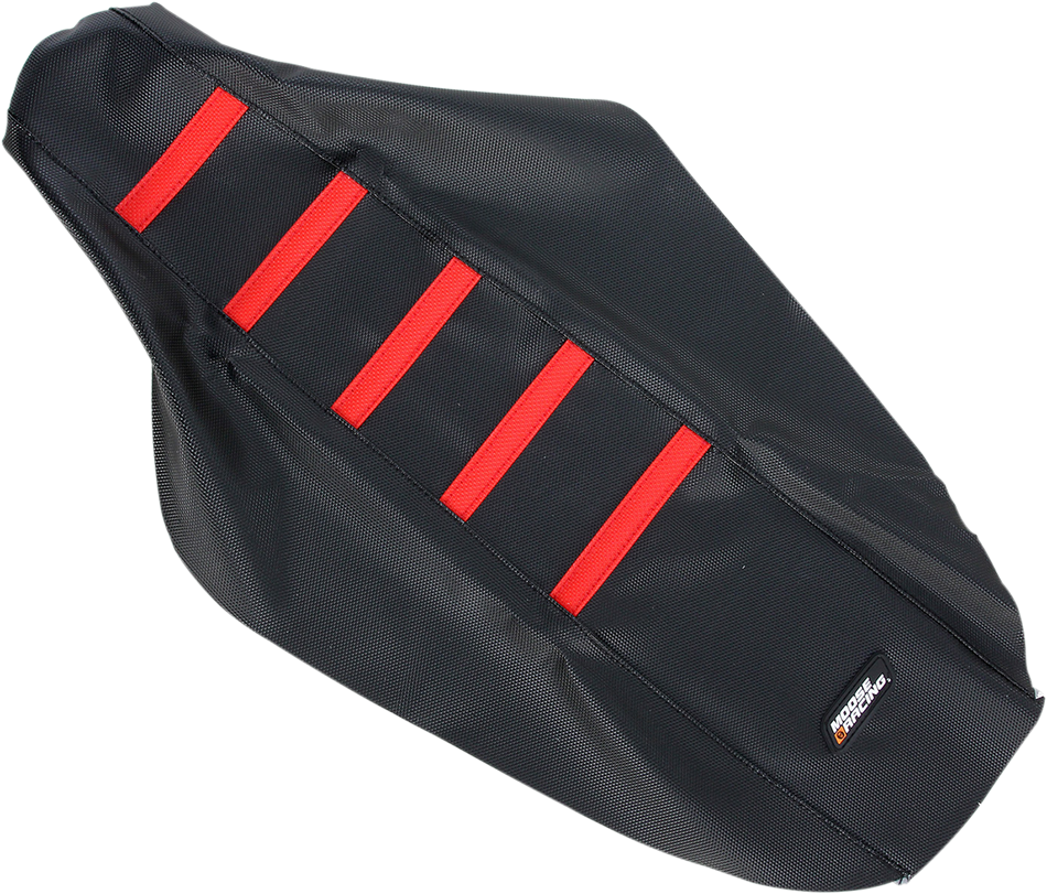 MOOSE RACING Ribbed Seat Cover - Black Cover/Red Ribs - Honda CR12500-331RT