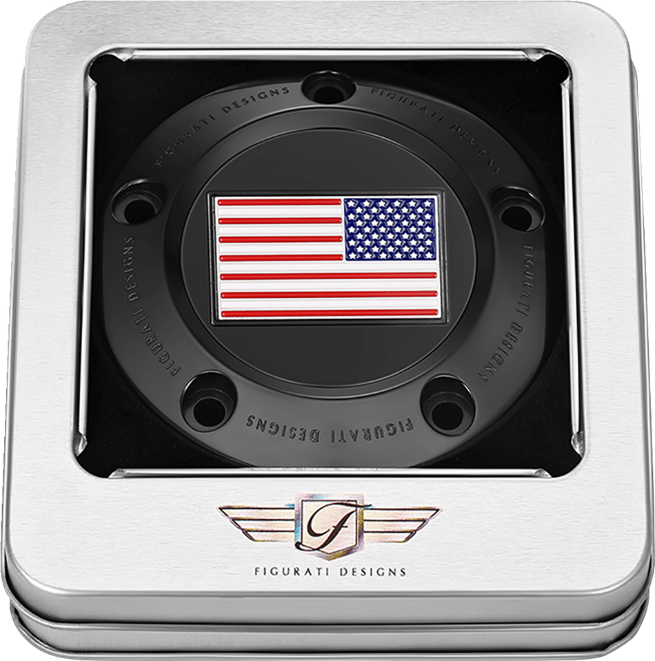 FIGURATI DESIGNS Timing Cover - 5 Hole - American - Black FD21R-TC-5H-BLK