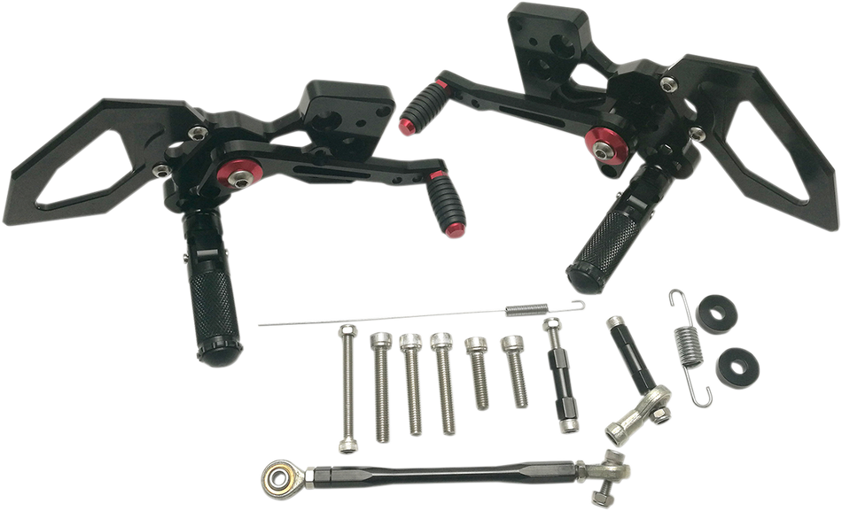 MGP MGP Rearset - Black - Kawasaki 51602-2500