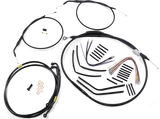 BURLY BRAND Cable Kit - Jail Bar - 12" Handlebars - Black Vinyl B30-1195