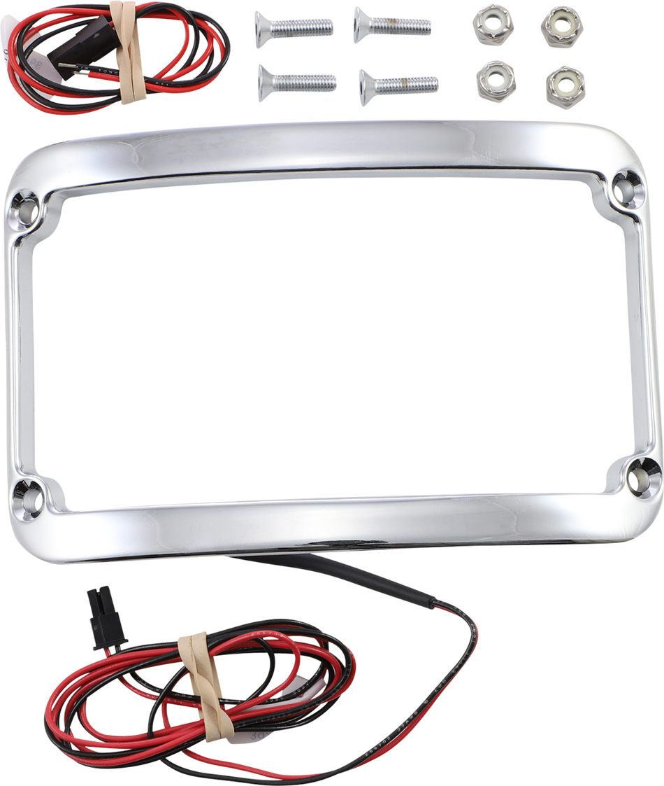 KLOCK WERKS License Plate Frame - Lighted - Chrome KWS-01-0089