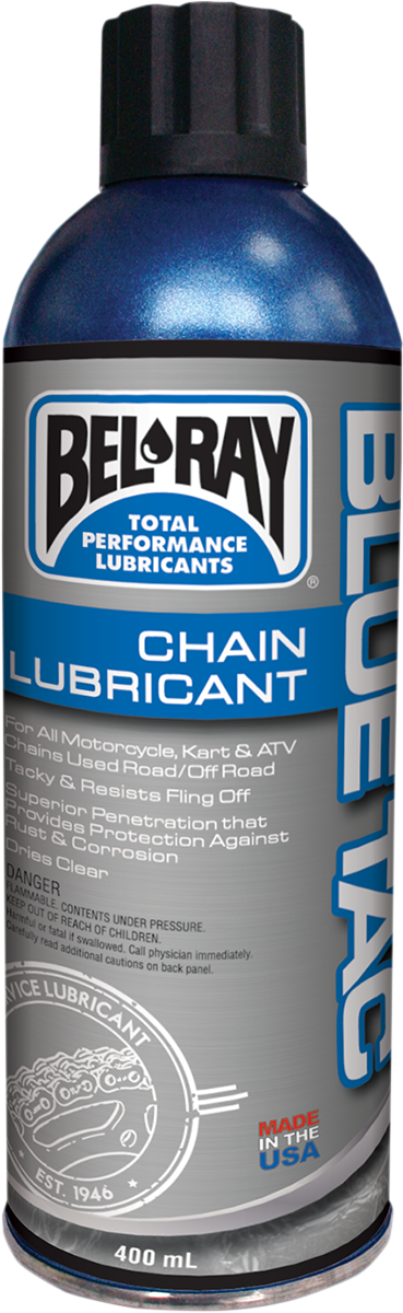 Lubricante para cadenas Blue Tac BEL-RAY - 13,5 onzas líquidas estadounidenses. -Aerosol 99060-A400W 