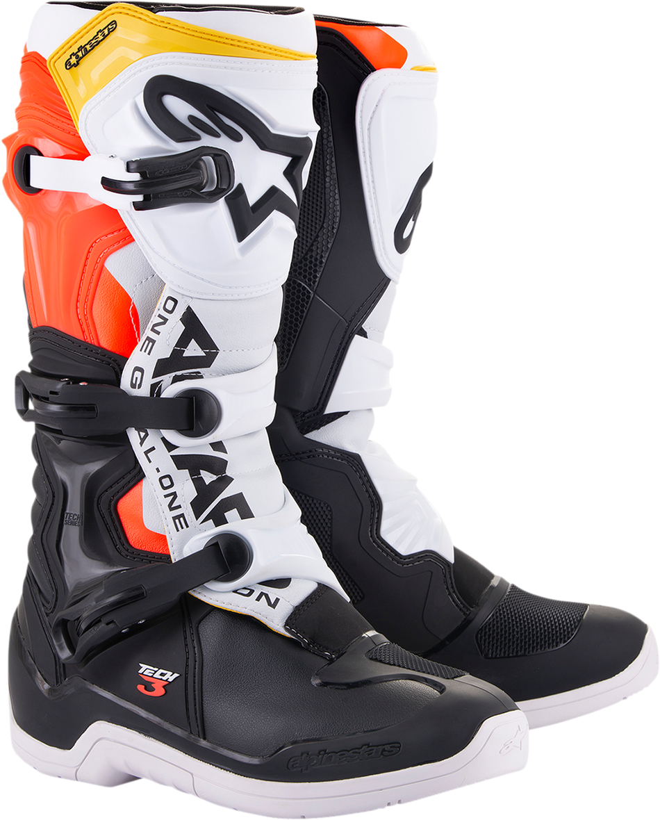 ALPINESTARS Tech 3 Boots - Black/White/Orange - US 7 2013018-1238-7