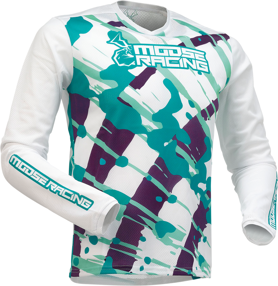 MOOSE RACING Youth Agroid Mesh Jersey - Purple/Teal - Large 2912-2172