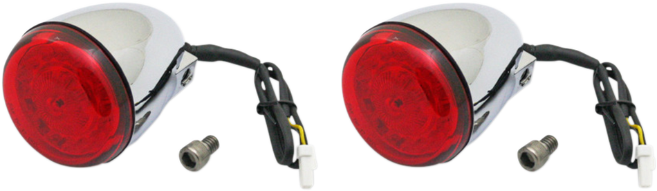 CUSTOM DYNAMICS ProBEAM® Turn Signals - Chrome/Red PB-IND-RTS-R-C