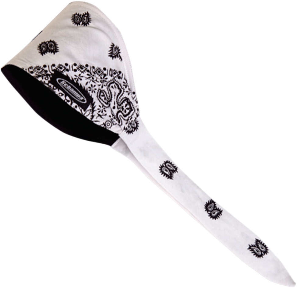 SCHAMPA & DIRT SKINS Old School Bandana - White Paisley OSB1-208