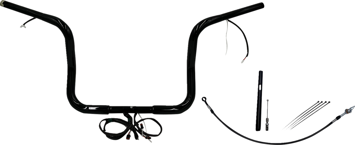 FAT BAGGERS INC. Handlebar Kit - Rounded Top - 12" - Black 912512-B