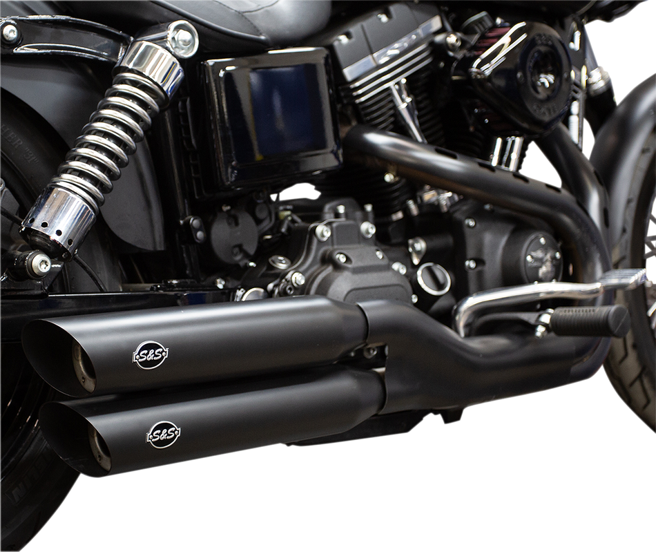 S&S CYCLE Slash Cut Mufflers - Black 550-0724