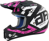 Casco AFX FX-17 - Attack - Negro mate/fucsia - Grande 0110-7169 
