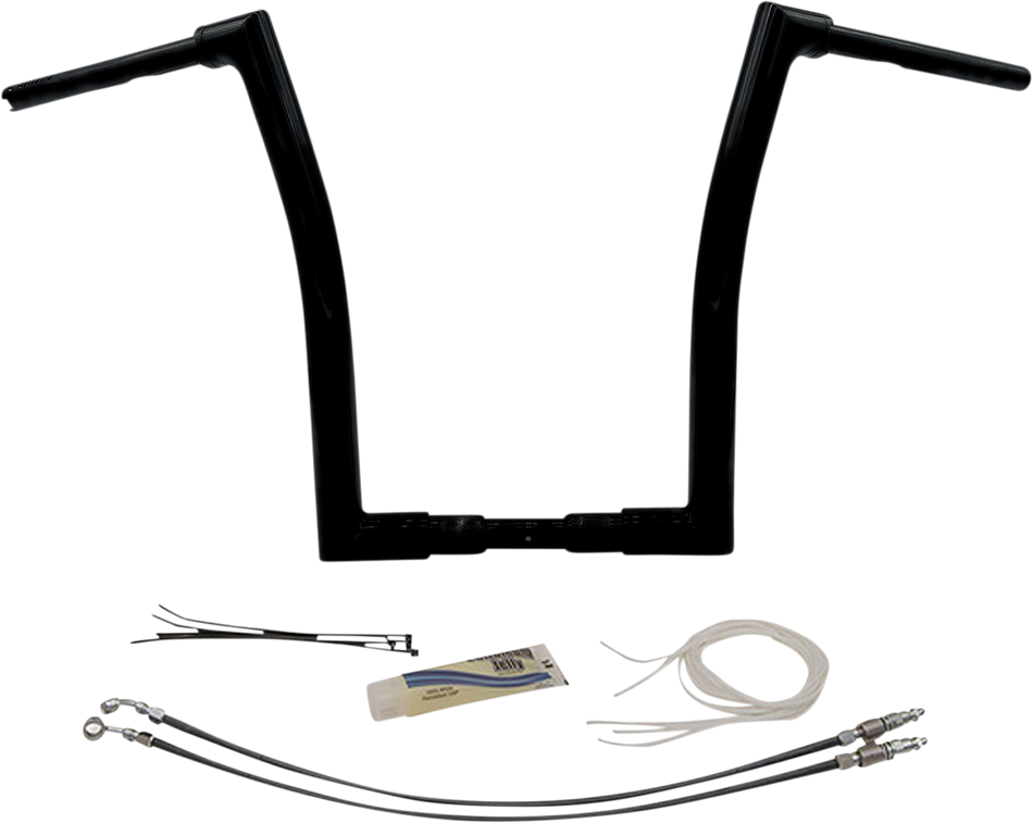 FAT BAGGERS INC. Handlebar Kit - Flat Top - 16" - Black 609316-B