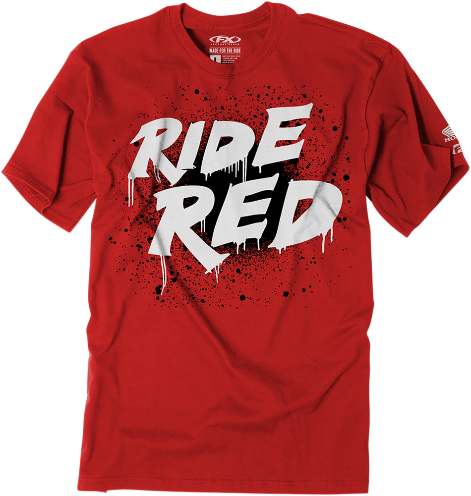 FACTORY EFFEX Youth Honda Splatter T-Shirt - Red - Medium 23-83302