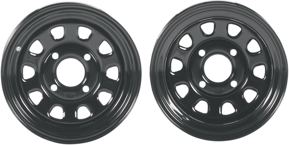 Rueda de acero ITP Delta - Delantera/Trasera - Negra - 14x7 - 4/110 - 2+5 1425544014B 