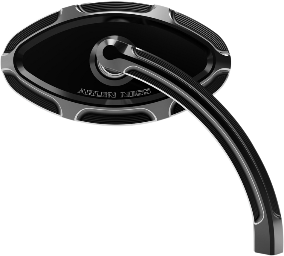 ARLEN NESS Cats Eye Forged Billet Mirror - Black - Right 13-132