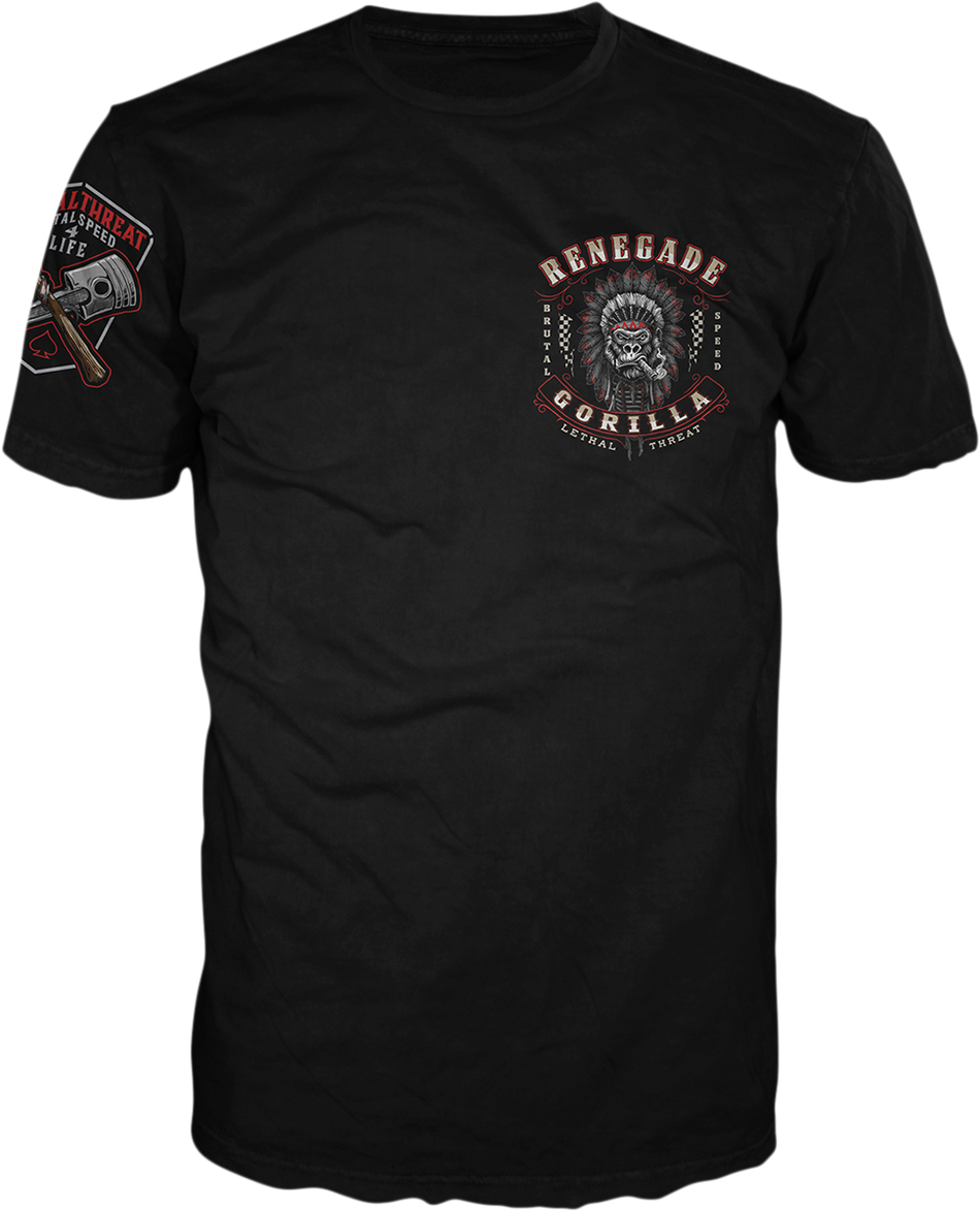 LETHAL THREAT Renegade Biker T-Shirt - Black - XL VV40164XL