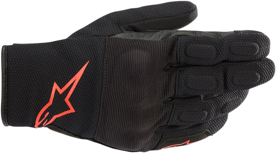 ALPINESTARS S-MAX Drystar® Gloves - Black/Fluo Red - Small 3527620-1030-S