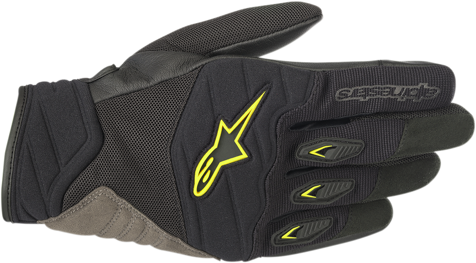 ALPINESTARS Shore-Handschuhe, Schwarz/Fluo-Gelb, Größe L, 3566318-155-L