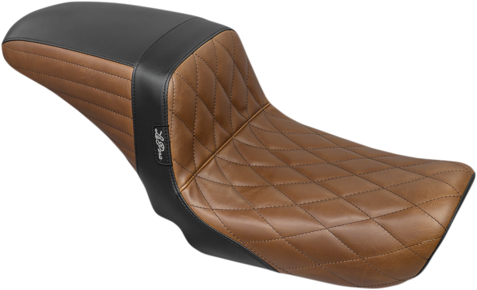 LE PERA Kickflip Seat - Diamond - Black/Brown - FXD '06-'17 LK-591DMBRNBK