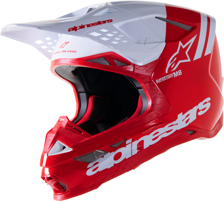 ALPINESTARS Supertech M8 Helmet - Radium 2 - MIPS® - Gloss Red/White - XL 8301523-3012-XL