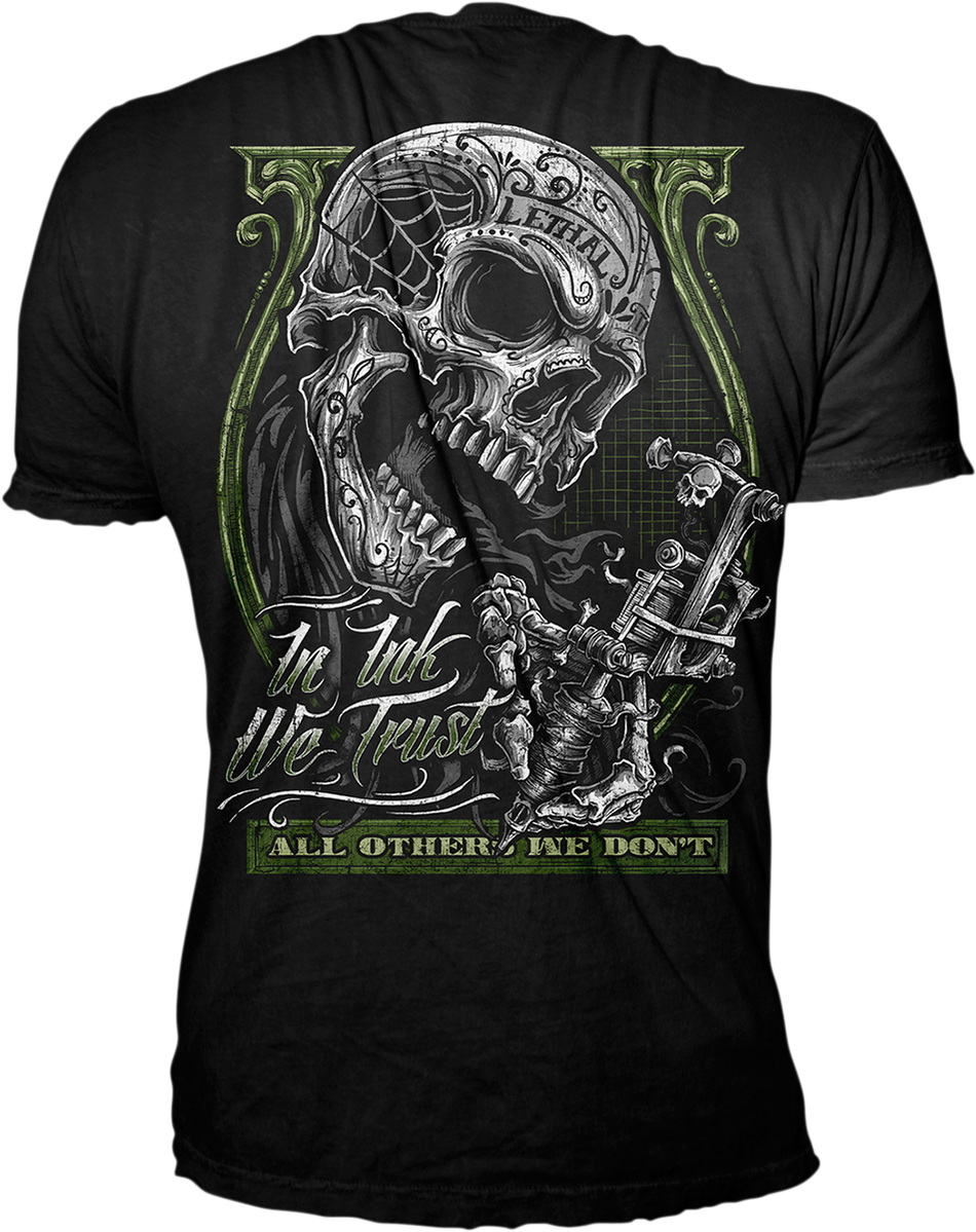 LETHAL THREAT Ink We Trust T-Shirt - Black - 3XL LT30881XXXL