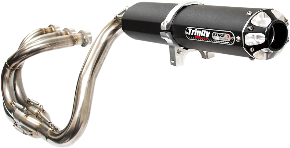 TRINITY RACING Stage 5 Exhaust System - Black TR-4155F-BK