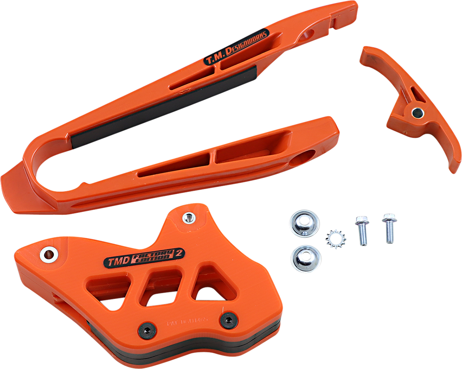 T.M. DESIGNWORKS Chain Guide/Slider - KTM - Orange DCK-ORK-OR