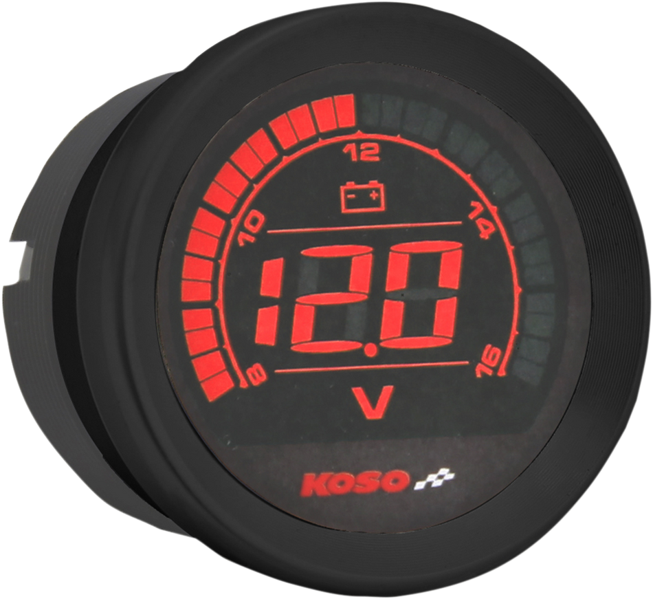 KOSO NORTH AMERICA 2" Voltmeter Gauge - Black BA050310