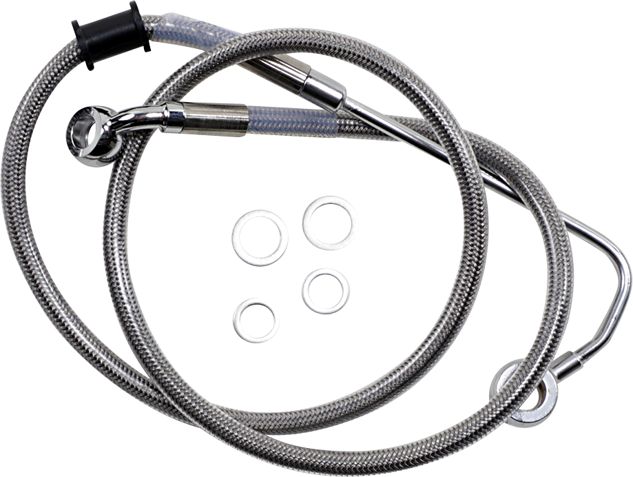 DRAG SPECIALTIES Brake Line - +4" - Stainless Steel - '15-'17 Softail 618300-4