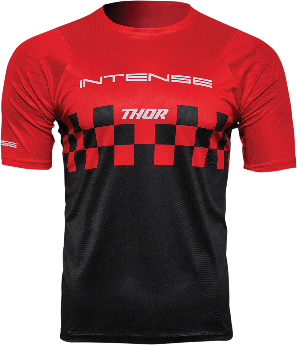 THOR Intense Chex Jersey - Red/Black - Large 5120-0141